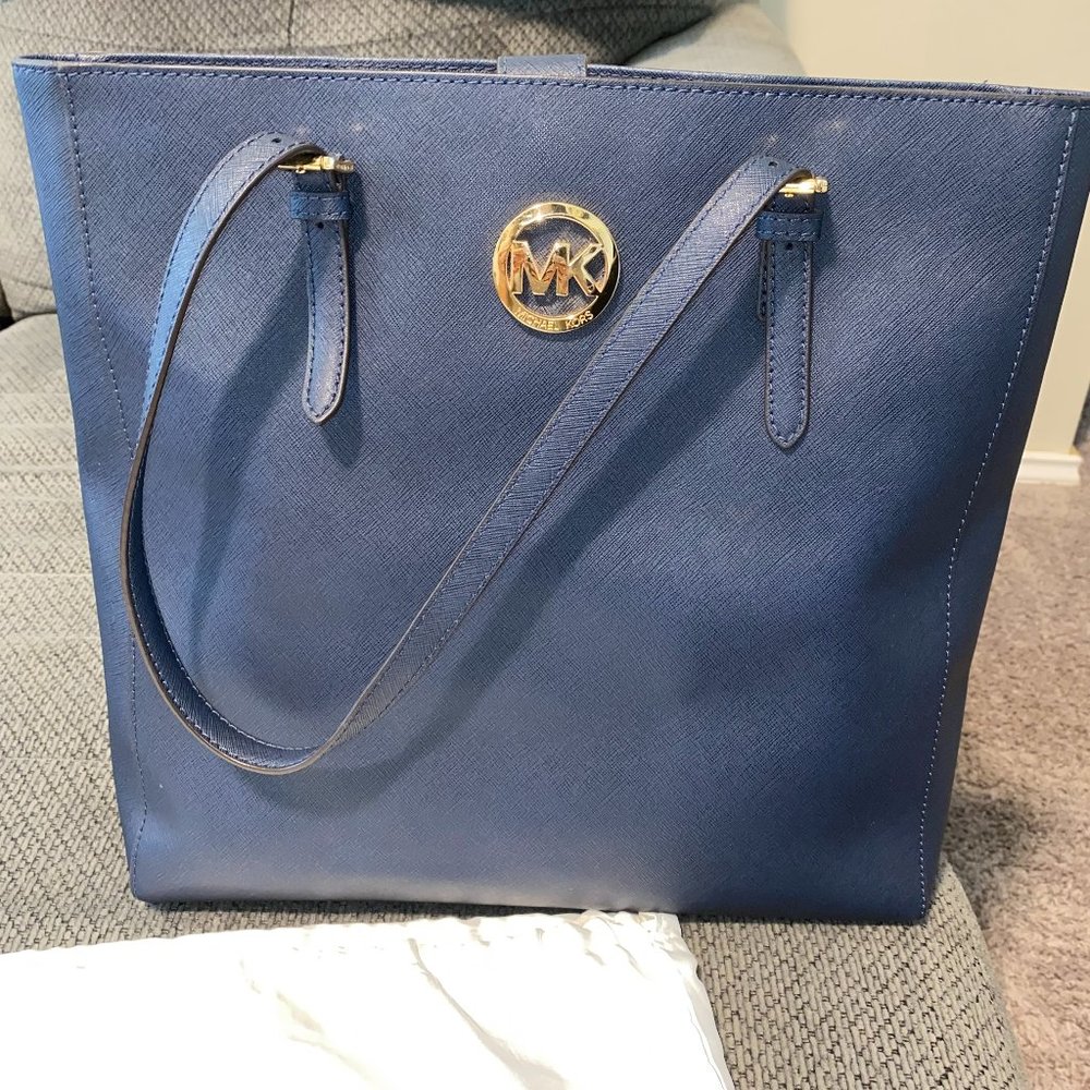 Michael Kors Navy Blue Tote Bag